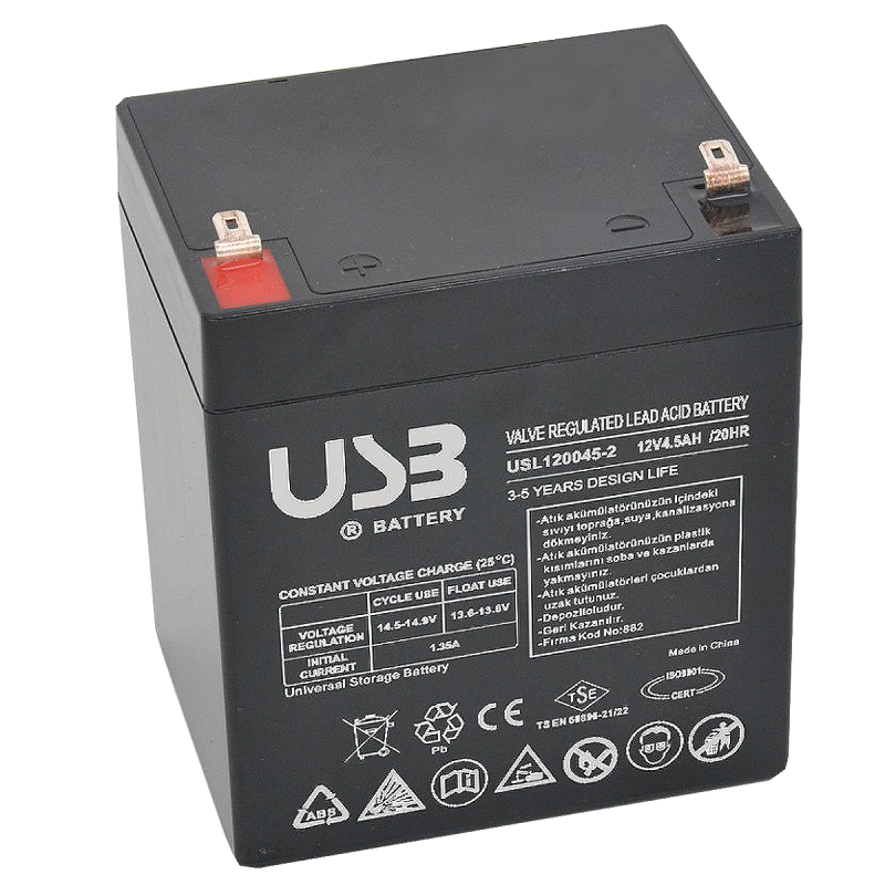 USB 12V 4.5AH KURU TİP AKÜ  USL120045-2